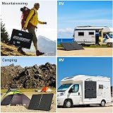 ECO-WORTHY 100W 12V Foldable Solar Panel with Adjustable Brackets & 11 DC view 6