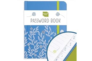 Boxclever Press Password Book. Never Forget a Password Again! Untitled Password Keeper Book to Keep Your Internet Details Safe. Password Book with Alphabetical Tabs for Home Or Office - 6 x 4.5''
