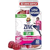 Zinc Gummies for Adults - Zinc Chewable Gummy for Immune Support - Powerful Natural Antioxidant Non-GMO Supplement for Childr