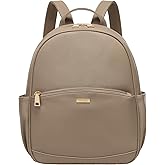 Marvolia Mini Backpack for Women - Leather Backpack Cute Backpacks with Multiple Pockets for Travel College Work - Khaki