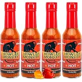 Howler Monkey Sauce - Hot Panamanian Hot Sauce - 5 Fl Oz (Pack of 4) | Contains Original, Amarillo, Verde, and Hot Flavors, Crafted With Aji Chombo Peppers, Offers Mild to Bold Heat Levels