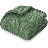 HOMRITAR Baby Blanket for Boys Super Soft Fluffy Fleece Rainbow Blankets Warmer Comfy Reversible Shaggy Cozy for Toddler Baby Nursery Stroller Crib Shower Gifts, Olive, 30 x 40 Inches