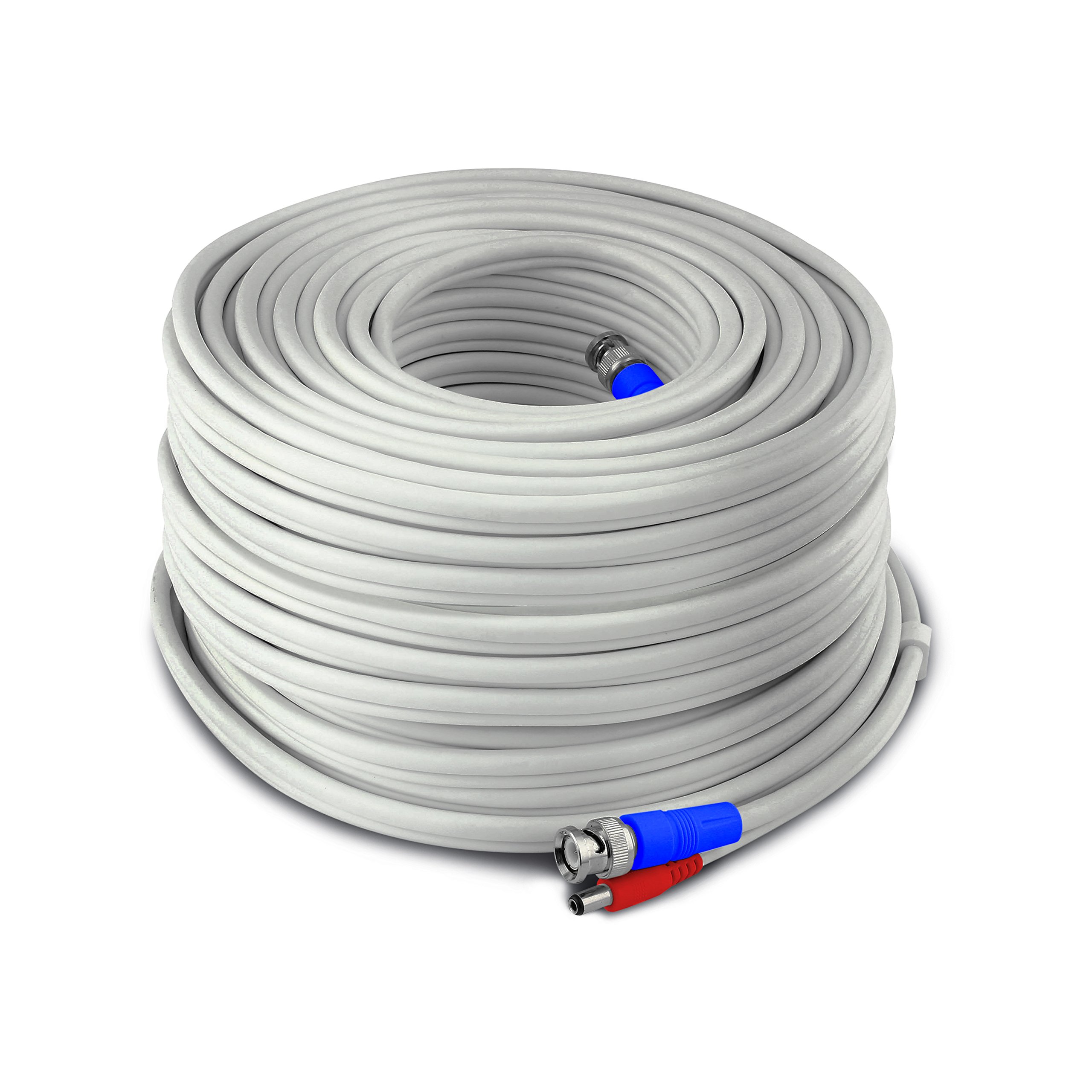 Swann HD Video & Power 200 ft/60 m BNC Security Cable, White
