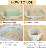 CIOKIT Cat Litter Tray Liners 30Pcs Drawstring Heavy Duty 45x79cm Leak Proof view 4