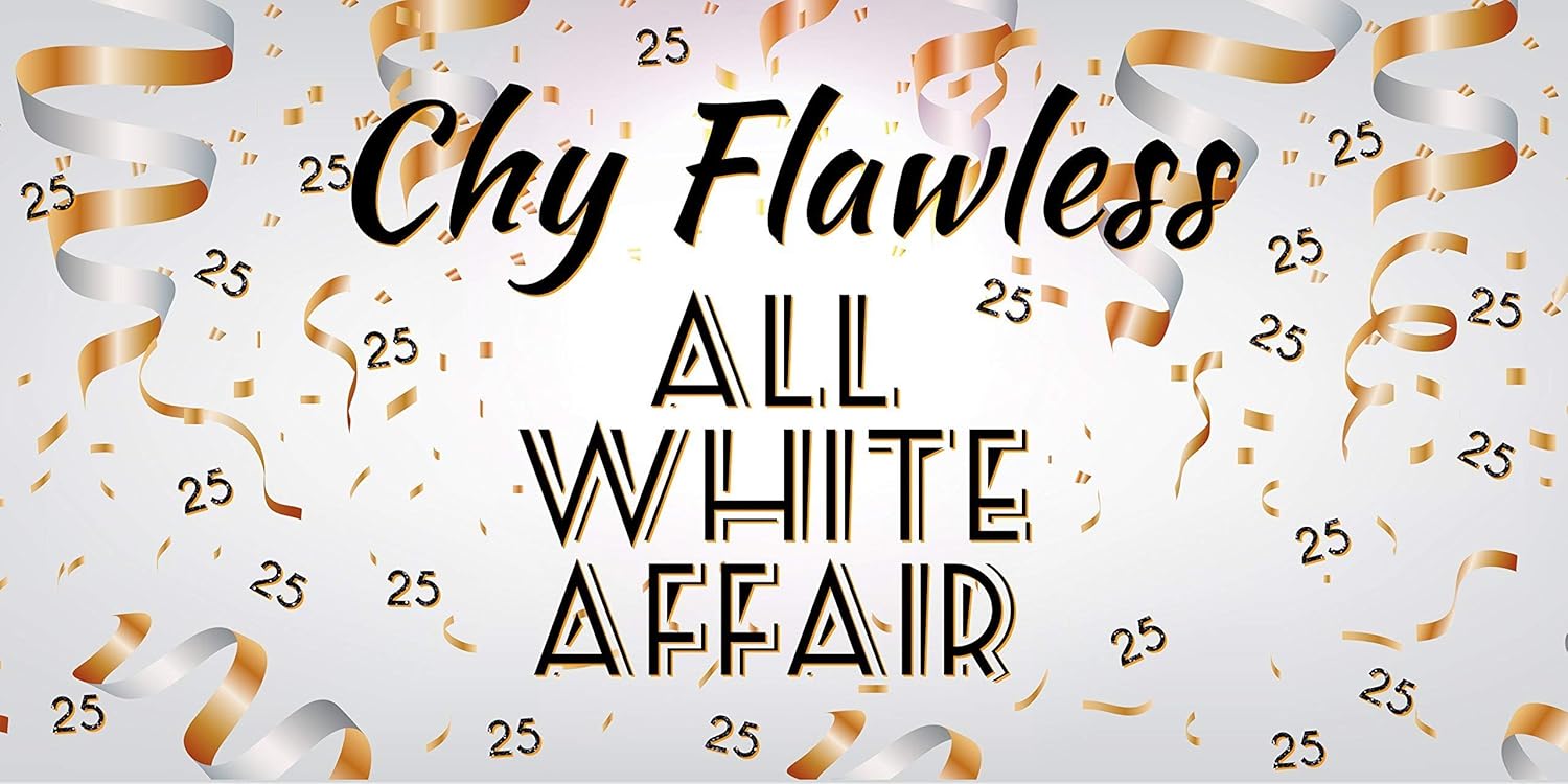 Amazon Com All White Affair Birthday Banner Personalized Party