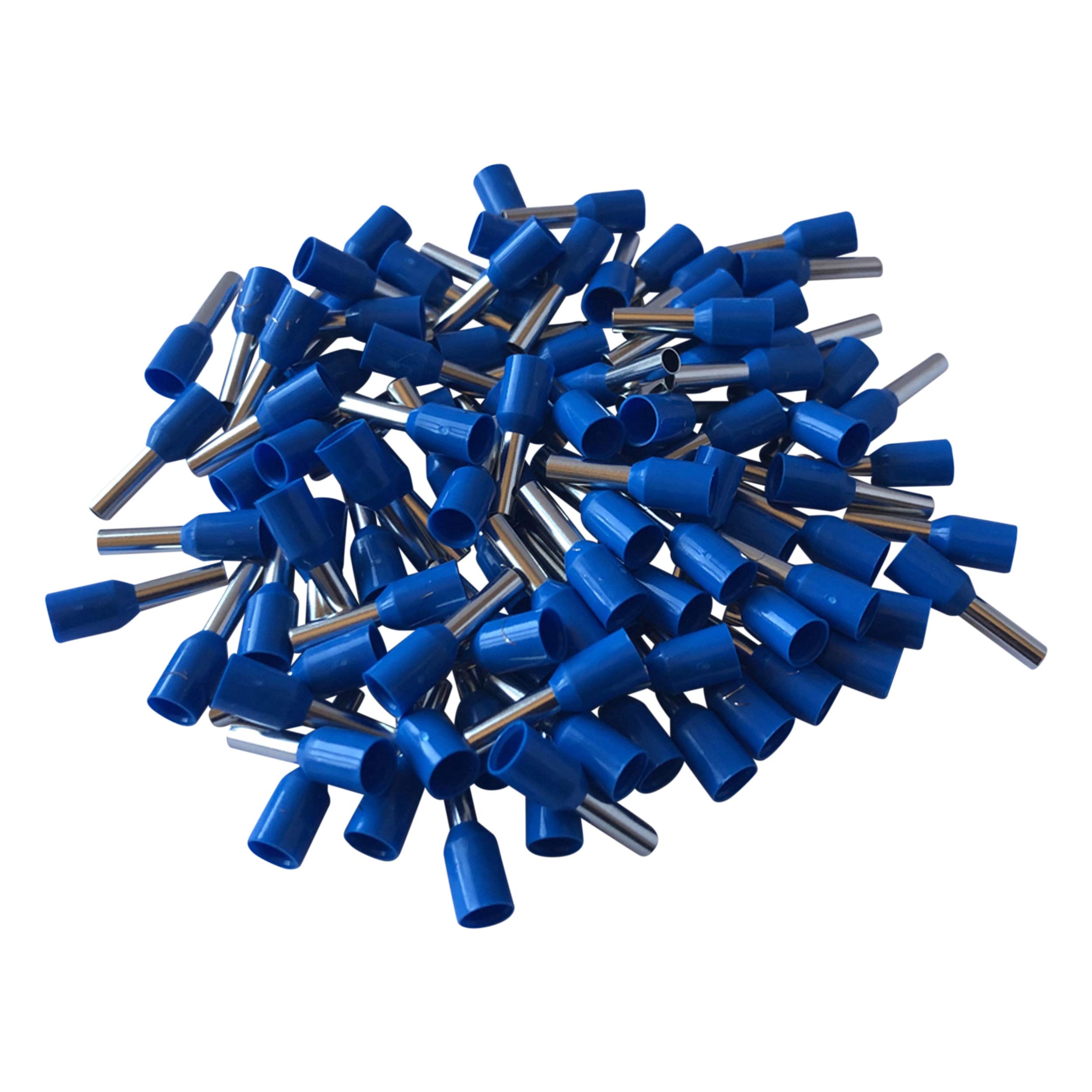 GTSE 100 pcs Blue Single Entry 0.75mm² Bootlace Ferrule Connector Insulated Cord Pin End Terminals