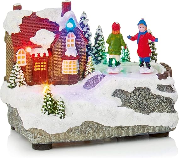 Premier Decorations Christmas 14cm Battery Operated LED Lit Village