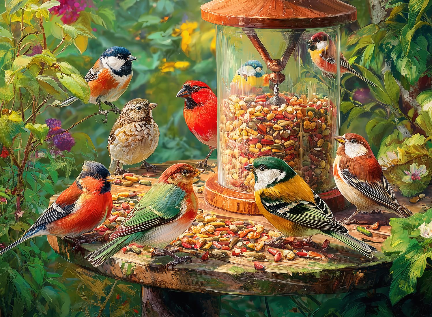 500 Piece Puzzle for Adults – Colorful Birds 500 pieces, 20.5 x 15