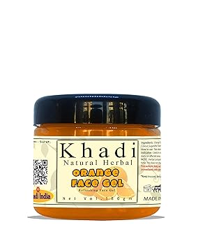 Khadi Natural Herbal Refreshing Orange Face Gel Moisturiser 180gm (Pack Of 1)