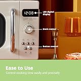 COMFEE' Retro 800W 20L Microwave Oven with 8 Auto Menus - Apricot Cream view 7