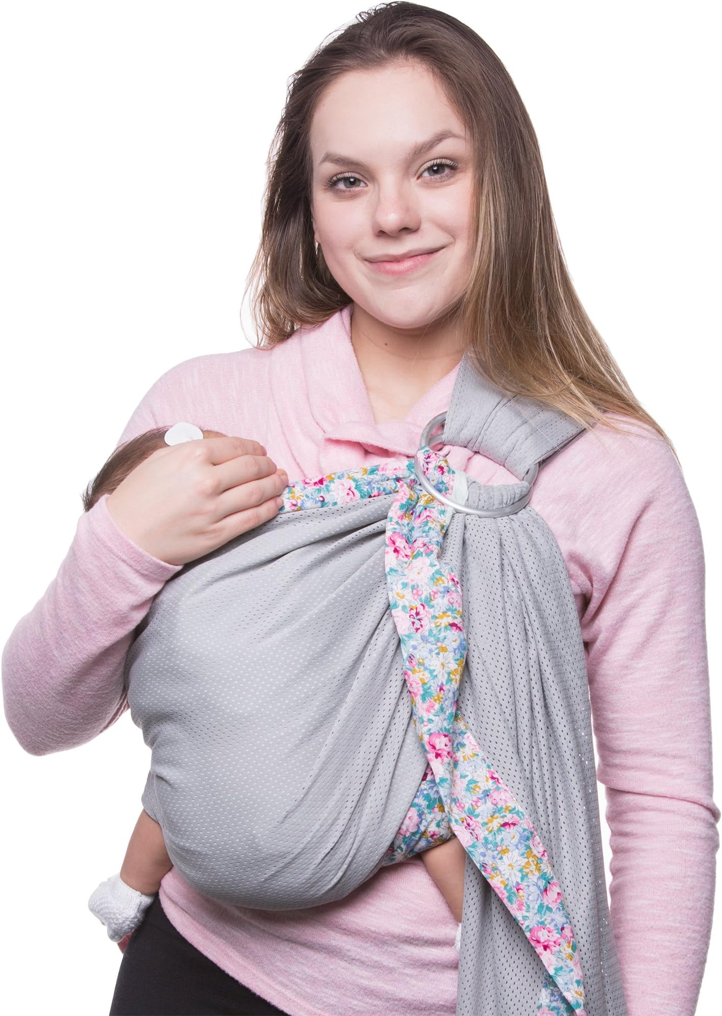 Baby Wrap Carrier Water Ring Sling for Pool Mesh Breathable Breastfeeding Newborn Gift Pink