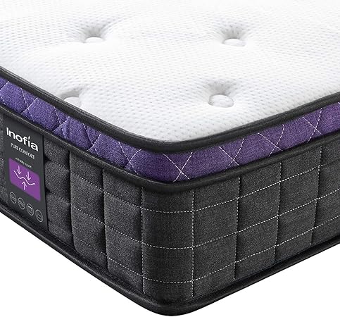 Inofia Single Mattress Memory Foam And Spring Mattress 25cm Smax Collection Sleeping Maximum Motion Isolated Zero Pressure Hybrid Mattress Support And Responsive Zoned Spring Amazon Co Uk Kitchen Home