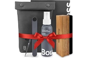 Boundless Audio Vinyl Record Cleaning Kit - 5-in-1 Vinyl Cleaning Kit Includes Velvet Record Brush, Stylus Cleaner, Cleaner Solution, Nylon Brush & Storage Bag