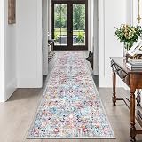 SHACOS Hallway Runner 60x300 cm Non Slip Distressed Carpet Rug view 4