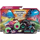 Monster Jam Nitro Neon Sparkle Smash vs Max-D (1:64 Scale Double Pack)