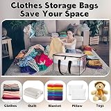 Yafe 3 Pack Large 91L Transparent Clothes Storage Boxes with Lids view 5