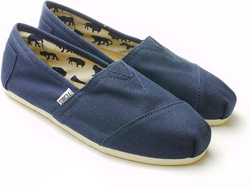 Amazon トムズ メンズクラシックキャンバス スリッポン メンズ ネイビー M10 5 並行輸入品 Toms トムズ ローファー スリッポン