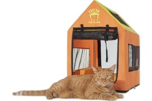 Luxury, Deluxe Pet House/Carriers for Cats, Dogs, Rabbits (Orange)