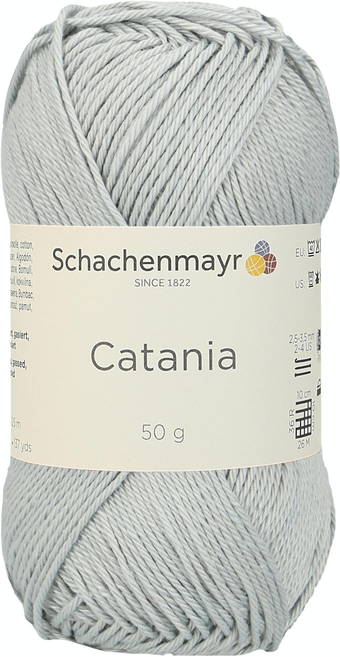 Schachenmayr Hand Knitting Yarns Catania, 50G Silber, 11.5 x 5.2 x 6 cm — image 1