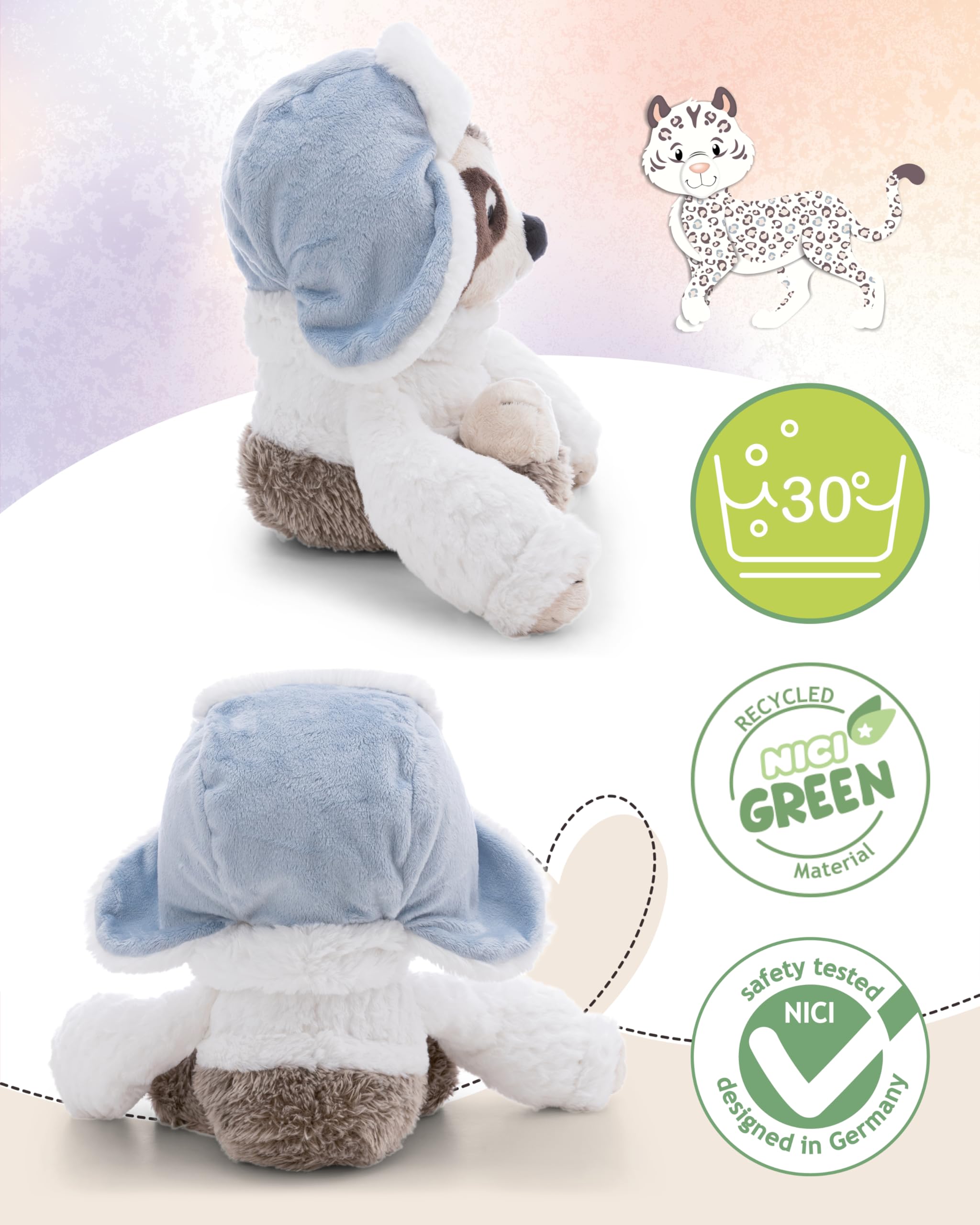 NICI Kuscheltier Faultier Izzy Icetumbler mit Mütze 35cm - beige - Weiches Plüschtier – niedliches Stofftier zum Kuscheln & Spielen – tolle Geschenkidee für Kinder & Erwachsene - 62422 3