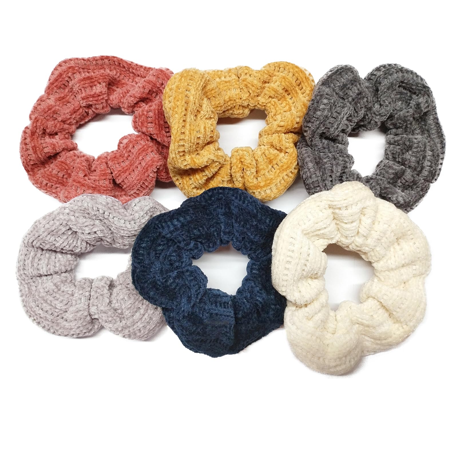 6 Pcs Hair scrunchie, Women Elastic Hair Ties Ponytail Holders, Hair Ties for Women or Ladies.