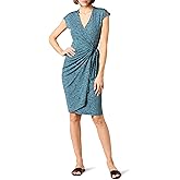 Amazon Essentials Women's Classic Cap Sleeve Wrap Dress (Available in Plus Size)