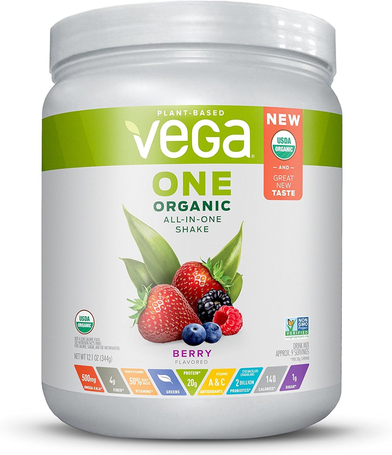 Vega One Organic AllinOne Shake, Plant Based Non Dairy Protein Powder