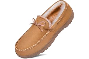 MIXIN Mens Slippers Indoor Outdoor Memory Foam House Shoes Anti-Slip Moccasins Slippers for Men