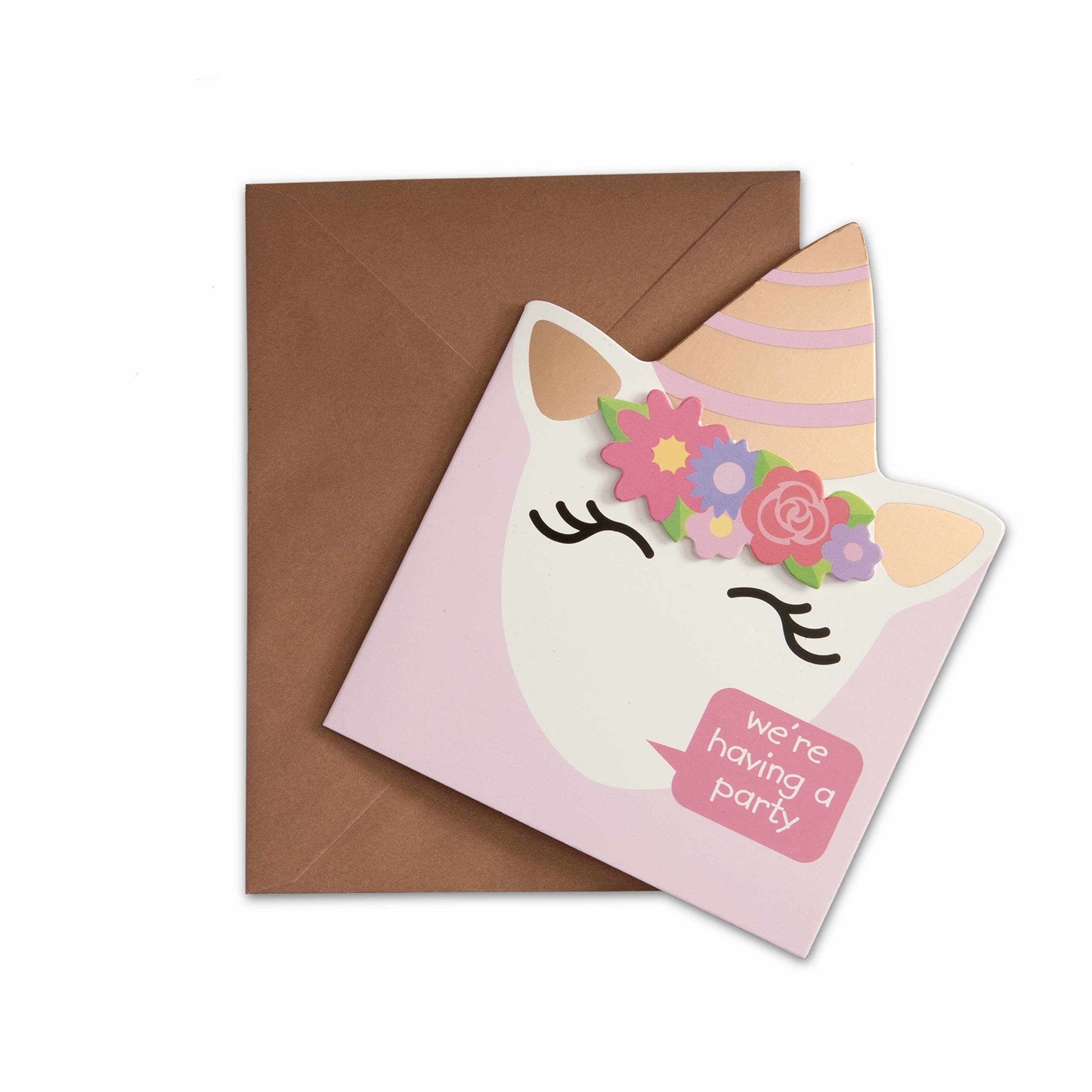 Hatton Hate Unicorn Invitations 8 cards with envelopes per pack