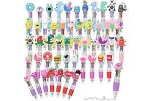 48 Pack Multicolor Pen in One 4-in-1 Cute Pens Bulk Retractable Mini Fun Pens for Student Gifts, Classroom Prizes, Birthday P