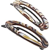 Camila Paris CP3367 French Hair Barrette Clip for Women, Handmade, Onyx, Side Slide-in Metal-Free Closure Strong Hold Grip Hair Clips for Girls, No Slip Durable Hair Accessories, Made in France