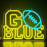 University Neon Sign for Wall Decor University Football Team Sign Led Neon Light for Man Cave Birthday Gifts for Fans Dimmable Led Sign for Party Club Bar Dorm Decor Size 12.9 * 9.6In(P186)