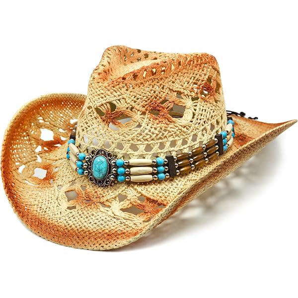 8699 Faux Raffia Straw Western Cowboy Cowgirl Hat For Women Or Ladies- Cute Amazon.com: LIDHAY Men & Women main image 3