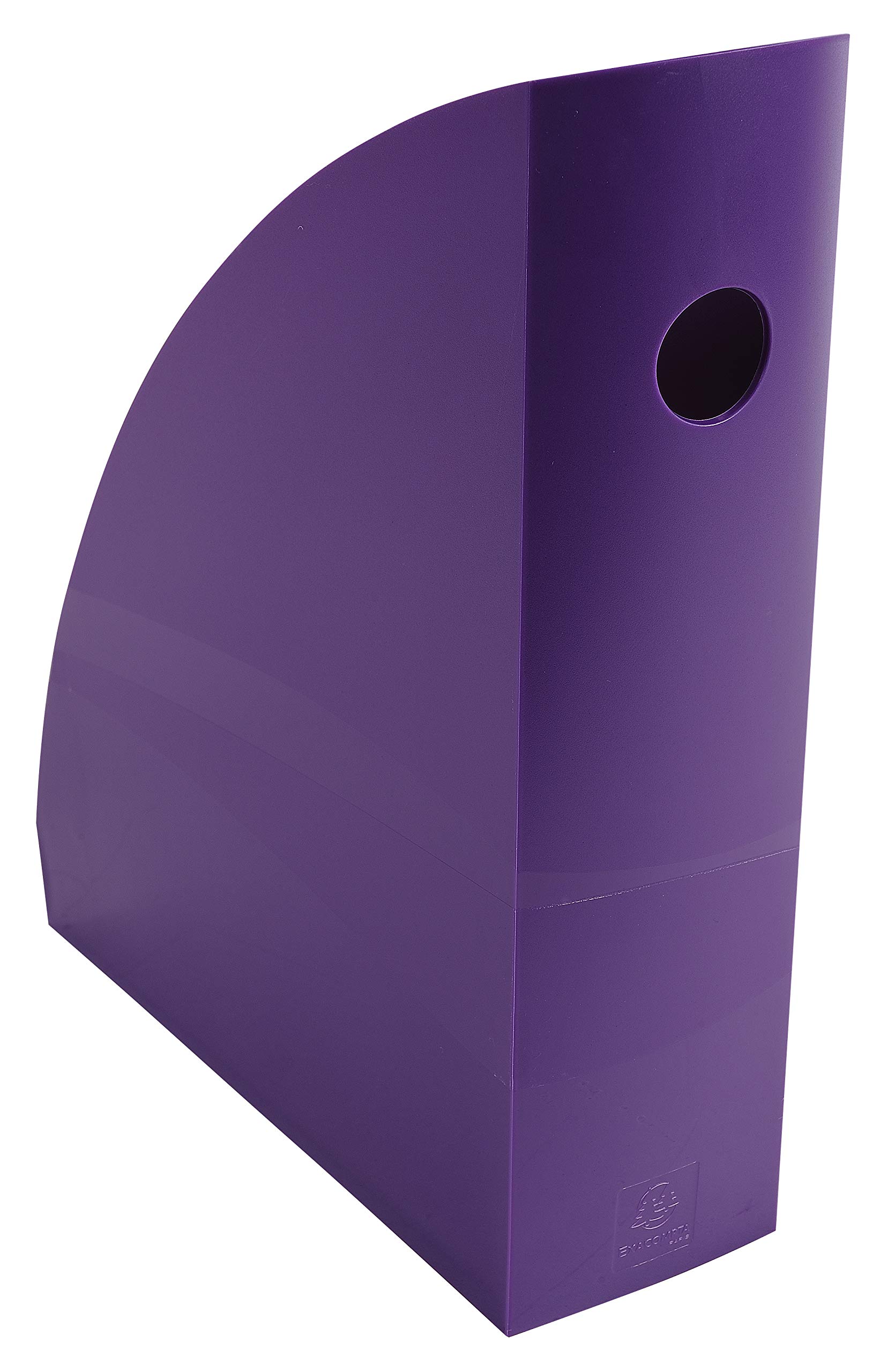 Exacompta - Ref 18220D - Magazine File MAG-CUBE - 266 x 82 x 305mm, Finger Hole on Spine, Suitable for A4+ Documents, Large Storage Capacity - Iderama Purple (Pack of 6)