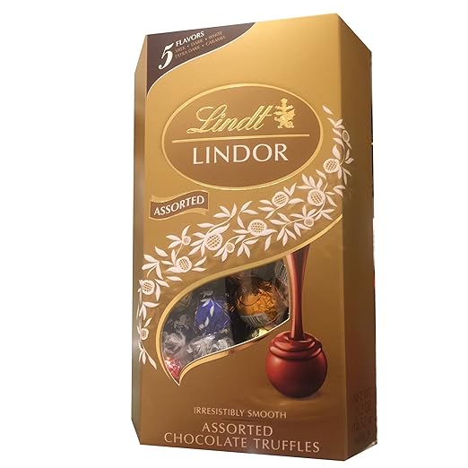 Lindt Lindor Assorted Chocolate Truffles Gift Box, 5