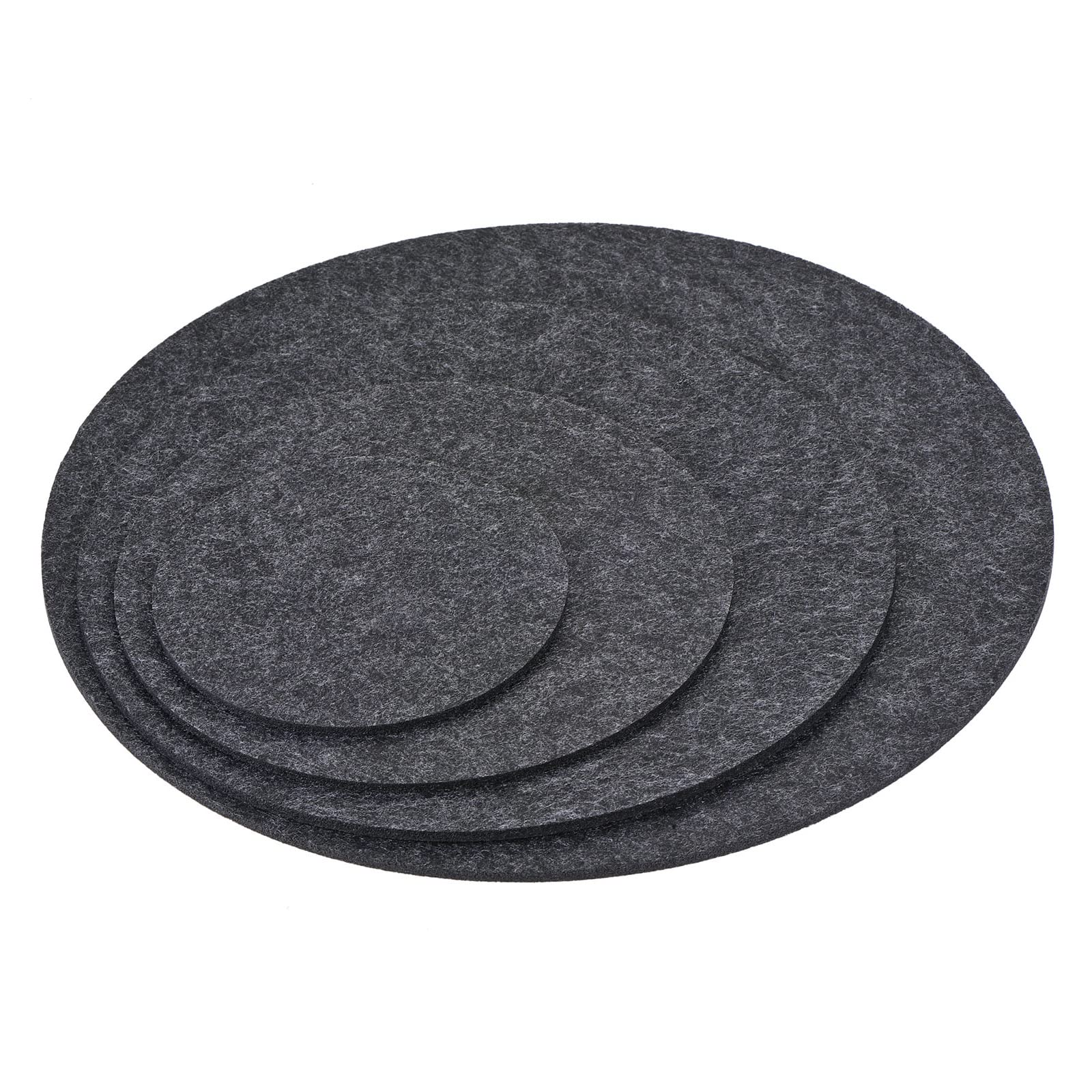 M METERXITY 8 Pack Planter Coasters Set Felt Round Flowerpot Drip Pad Mat Apply to Outdoor/Garden (4" 6" 8" 10", Gray)