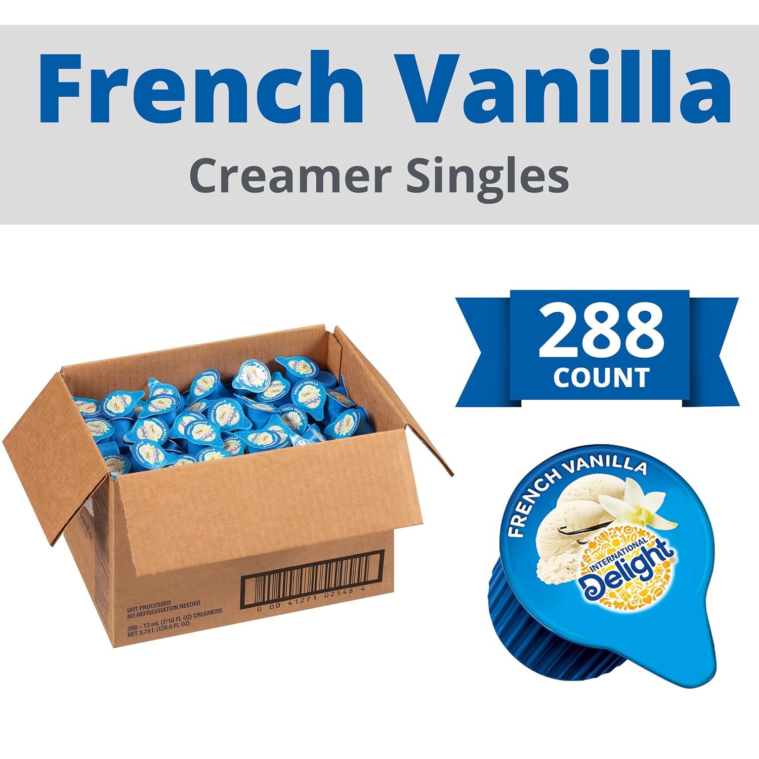 International Delight, French Vanilla SingleServe Coffee Creamers 288 Count 744759761446 eBay