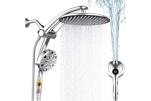 Shower Head with Filtered Handheld High Pressure daul Shower Heads with Handheld Spray Combo and 10 Sprays Handheld Shower He