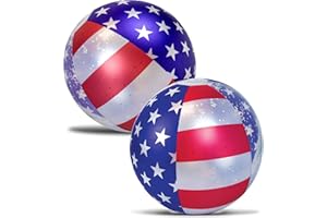 POZA Inflatable USA Pool Float - Luxurious Fun Lounger Filled with Sparkle Silver Stars Confetti, Cool USA Flag Design Water Swimming Pool Floaties for Beach, Lake & Pool