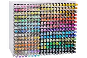 SANFURNEY Art Marker Storage Rack for 300 Markers, Watercolour Brushes Pens Color Pencils Organizer Holder for Desk
