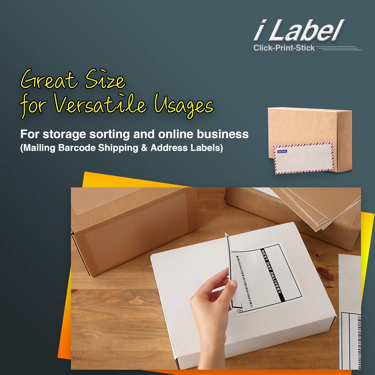 iLable 8.5" x 11" Full Sheet Sticker Paper for Laser & Inkjet Printers[50 Sheets, 50 Labels] : Office Products