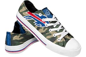 FOCO Women's NFL Camo Low Top Canvas Sneakers Shoes