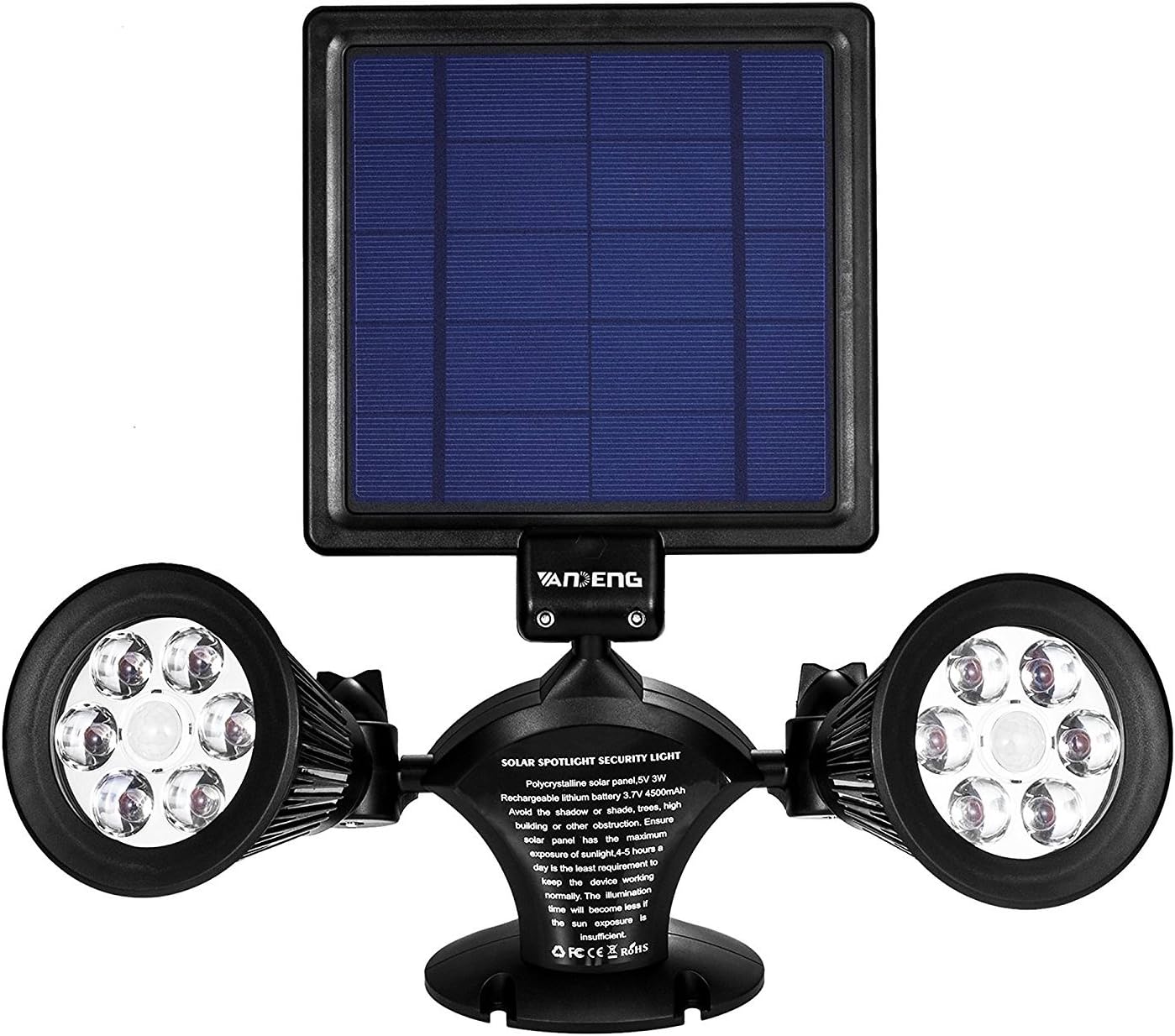 MEIHONG Solar Spotlights,2-in-1 Solar Lights Outdoor Color Changing, Colored Solar Spotlight, Solar Garden Lights Outdoor, Adjustable 4 LED Wall/Landscape Solar Lights with Automatic On/Off Sensor