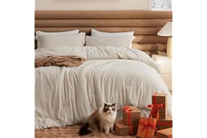 Bedsure King Size Comforter Set - Beige King Comforter Set, Soft Bedding for All Seasons, Cationic Dyed Bedding Set, 3 Pieces, 1 Comforter (104"x90") and 2 Pillow Shams (20"x36"+2")