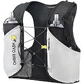 N NEVO RHINO 5L Running Vest, Water Vest Backpack with 2x500ml Soft Flasks | Adjustable Chest Straps, Lightweight Water Backpack Reflective Trail Running Vest for Running Hiking Cycling Marathon