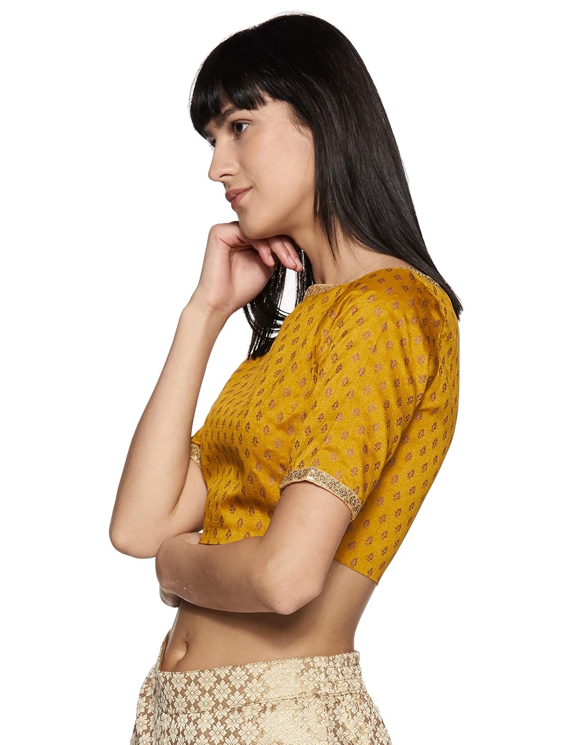 indya women's floral regular fit top