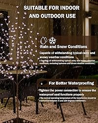 TYBEEU 5ft Lighted Cherry Blossom Tree with 184