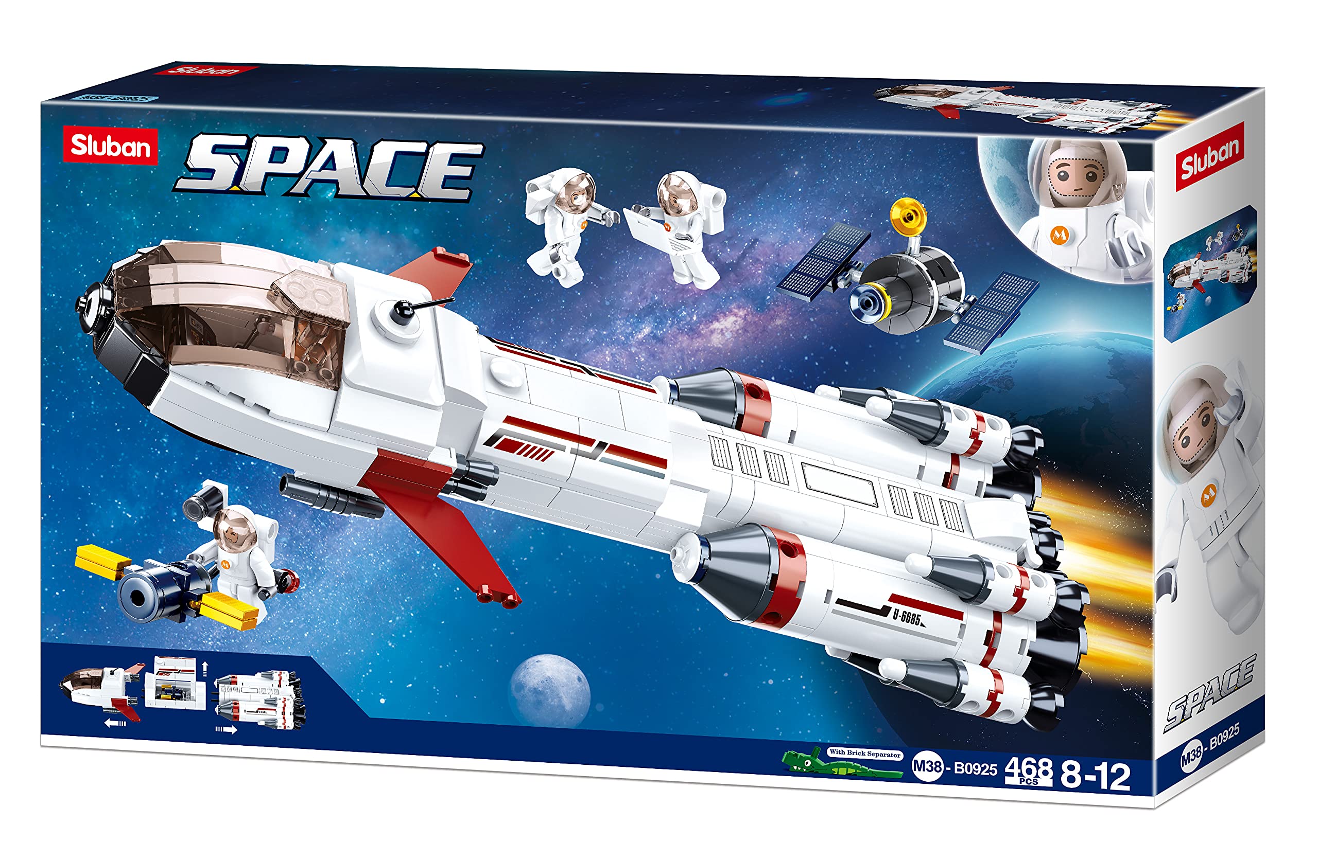 Sluban - Space-Saturn Expedition Rocket 468pcs, M38-B0925, Multi-Colour