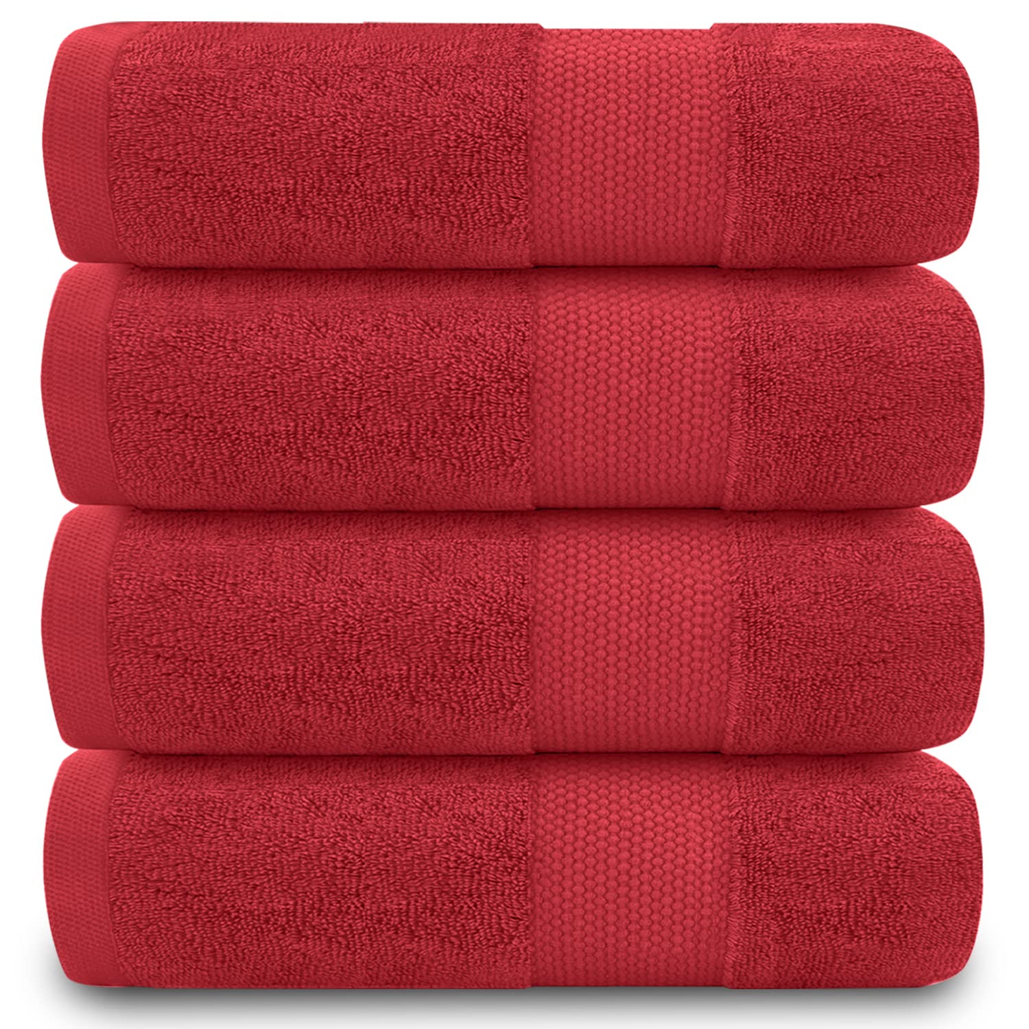 GC GAVENO CAVAILIA Gaveno Cavailia Egyptian Cotton Thick Absorbent 700 GSM Miami [Pack of 4-Wine, Hand Towel (50x85 Cm)