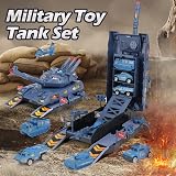 KADAYAYA Army Tank Toy with Diecast Vehicles Sound Light Missile Launcher Blue view 2